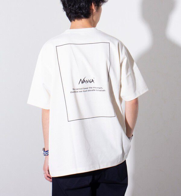 GLOSTER「【NANGA&times;GLOSTER】別注 ワンポイントロゴ刺繍 バックプリントTシャツ」|Tシャツ・カットソー|