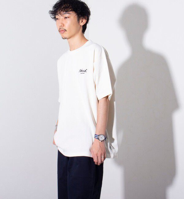 GLOSTER「【NANGA&times;GLOSTER】別注 ワンポイントロゴ刺繍 バックプリントTシャツ」|Tシャツ・カットソー|