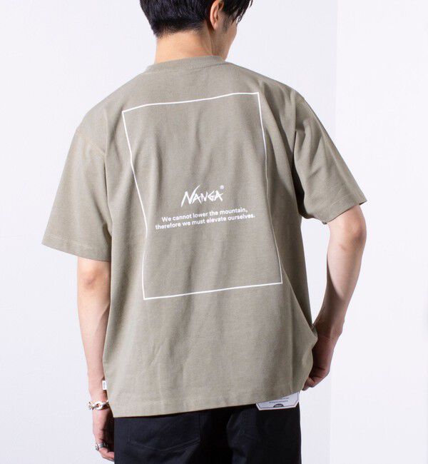 GLOSTER「【NANGA&times;GLOSTER】別注 ワンポイントロゴ刺繍 バックプリントTシャツ」|Tシャツ・カットソー|