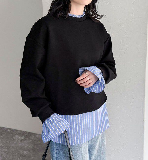 fredy emue「袖フレアストライプシャツ」|シャツ・ブラウス|