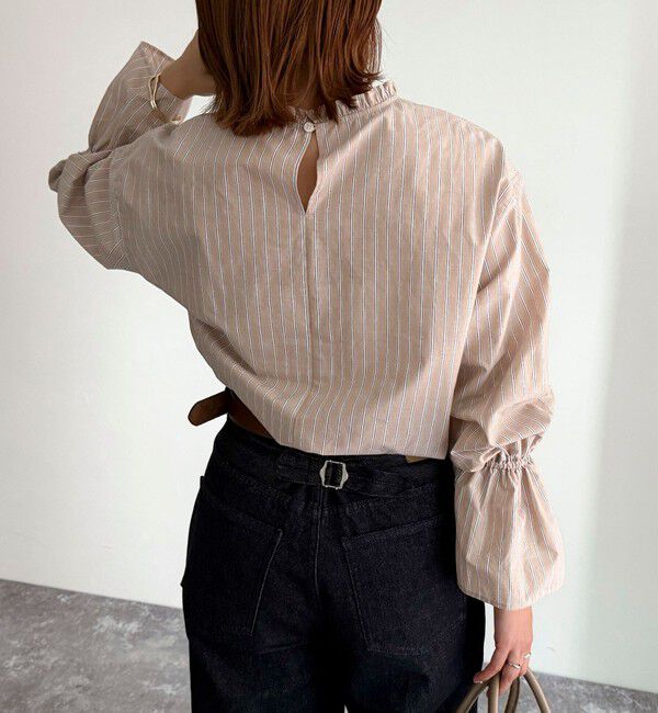 fredy emue「袖フレアストライプシャツ」|シャツ・ブラウス|
