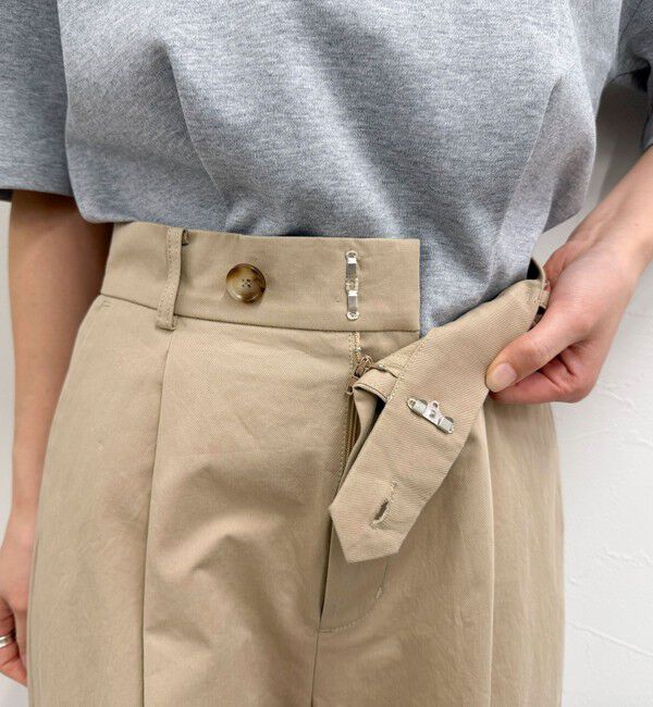 fredy emue「【低身長サイズ34有り】チノタックパンツ」|チノ|
