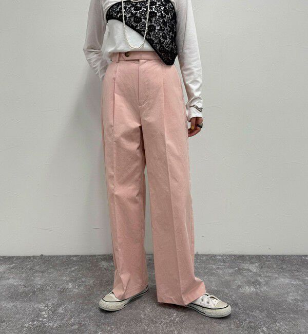 fredy emue「【低身長サイズ34有り】チノタックパンツ」|チノ|