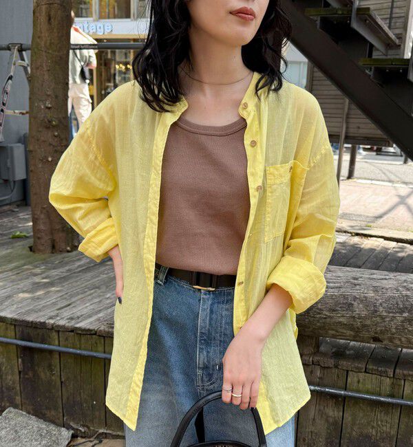 fredy emue「ラミーバンドカラーシャツ」|シャツ・ブラウス|