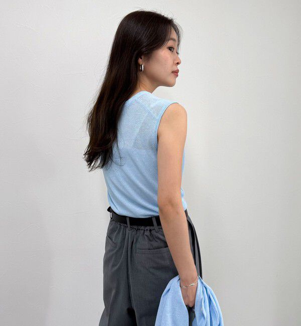fredy emue「リネン混ノースリーブニットプルオーバー」|タンクトップ|