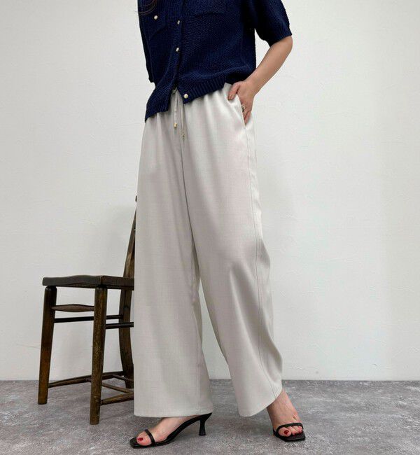 fredy emue「【低身長サイズ34有り】ドライポリイージーセミワイドパンツ」|チノ|