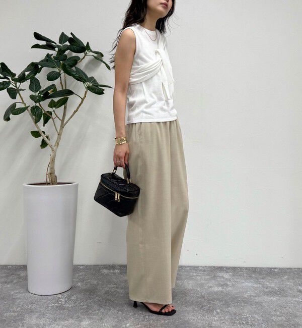 fredy emue「【低身長サイズ34有り】ドライポリイージーセミワイドパンツ」|チノ|