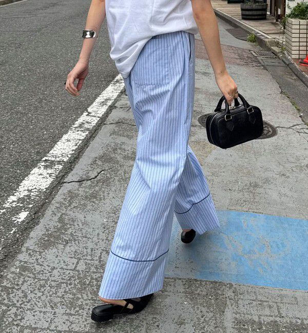 fredy emue「ストライプパジャマパンツ」|チノ|