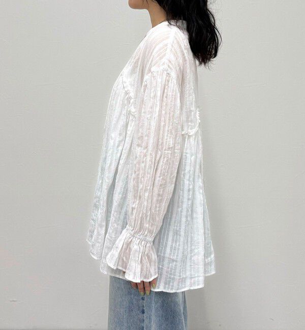 fredy emue「コットンギャザーオーバーブラウス」|シャツ・ブラウス|
