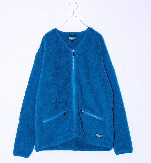 GLOSTER「【Franklin Climbing】カスケード シェルパフリースカーディガン」|カーディガン|ブルー