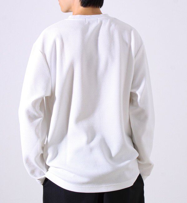 GLOSTER「【シリーズ累計人気】【ジャケットのインナーにおすすめ】ふくれジャガードロンT」|Tシャツ・カットソー|