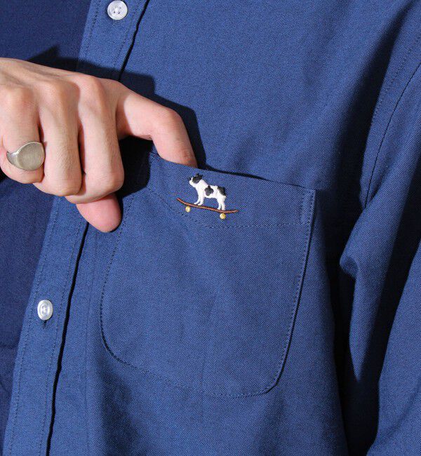 GLOSTER「【定番&times;遊び心】フレブル刺繍BDシャツ 無地/クレイジーパターン」|シャツ・ブラウス|