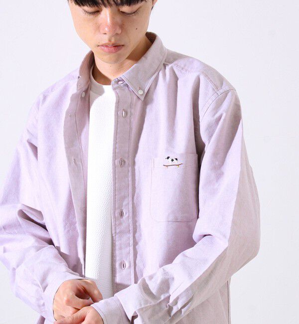 GLOSTER「【定番&times;遊び心】フレブル刺繍BDシャツ 無地/クレイジーパターン」|シャツ・ブラウス|