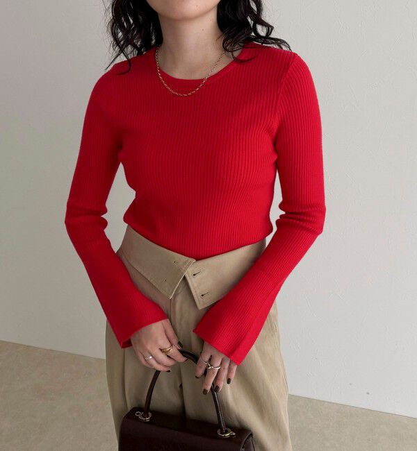 fredy emue「袖スリットリブニットプルオーバー」|ニット・セーター|