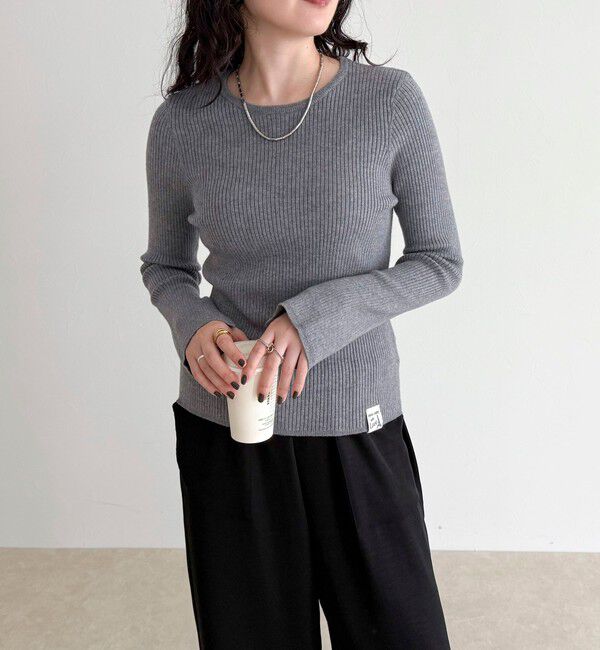 fredy emue「袖スリットリブニットプルオーバー」|ニット・セーター|
