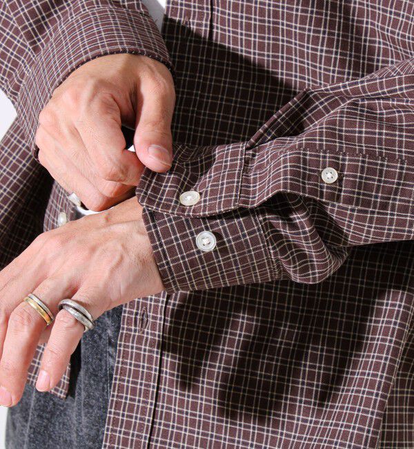 GLOSTER「【シャツ＋Tシャツの2点セット】TC平織 小柄チェックアンサンブル」|シャツ・ブラウス|