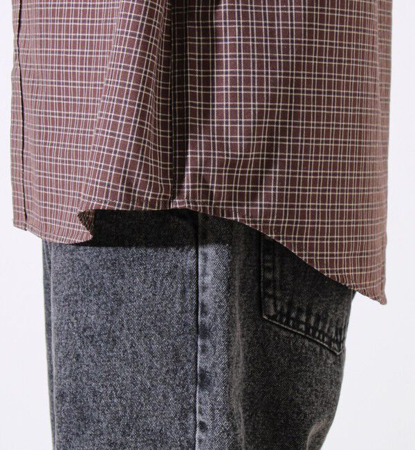 GLOSTER「【シャツ＋Tシャツの2点セット】TC平織 小柄チェックアンサンブル」|シャツ・ブラウス|