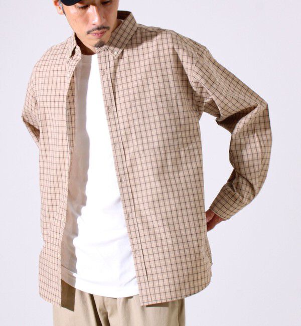 GLOSTER「【シャツ＋Tシャツの2点セット】TC平織 小柄チェックアンサンブル」|シャツ・ブラウス|