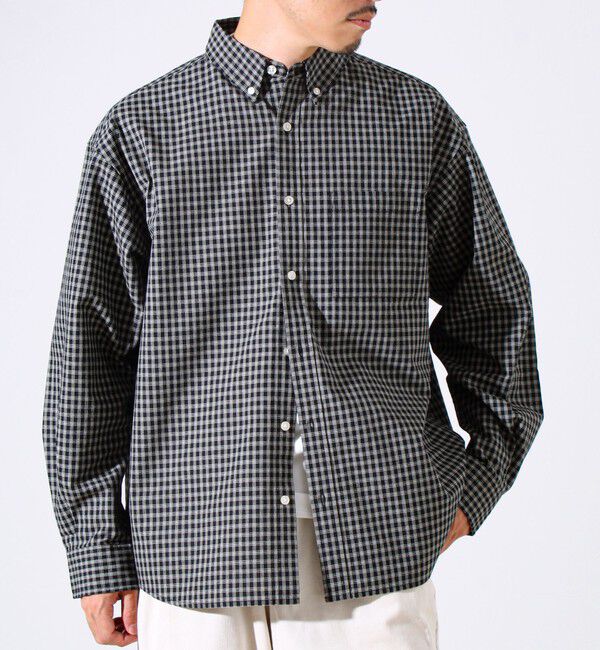 GLOSTER「【シャツ＋Tシャツの2点セット】TC平織 小柄チェックアンサンブル」|シャツ・ブラウス|