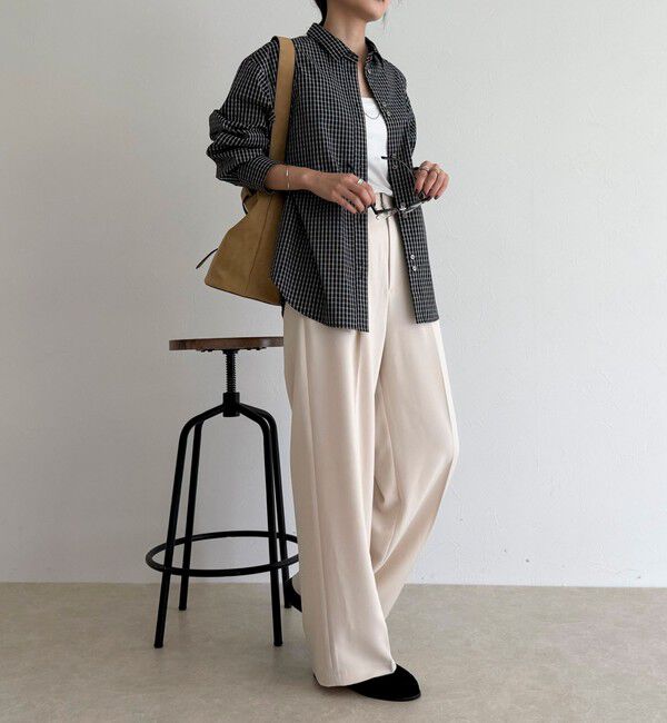 fredy emue「チェック刺繍シャツ」|シャツ・ブラウス|