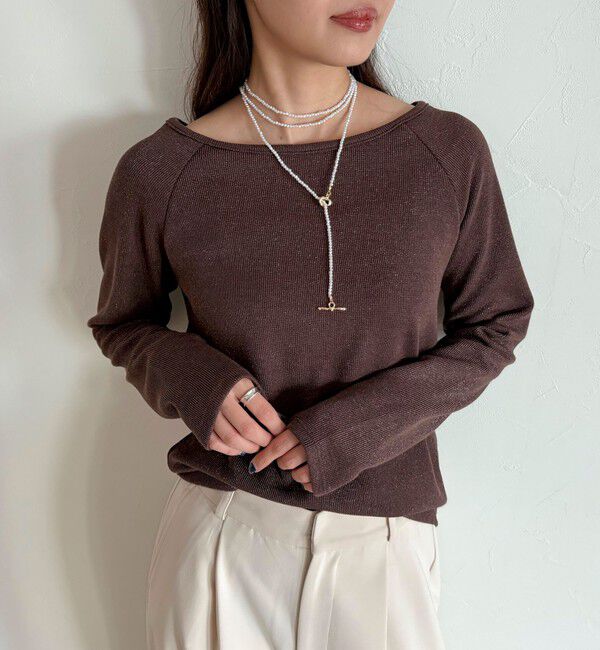 fredy emue「小粒ビーズマンテルロングネックレス」|ネックレス|