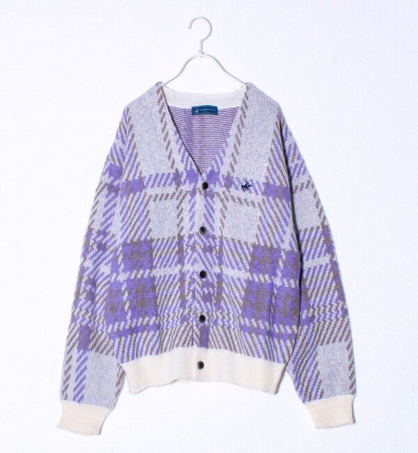 GLOSTER「【実績品番/UNISEX/別注柄あり】【BHPC】モヘヤタッチニットカーディガン」|カーディガン|ホワイト系その他