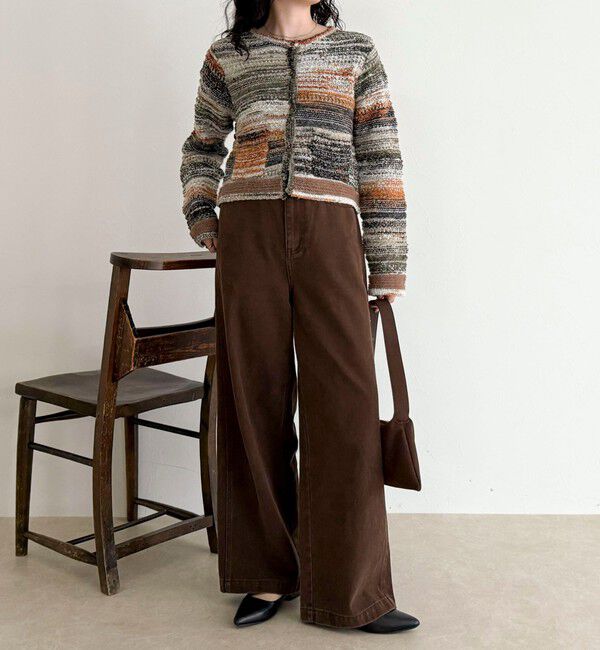 fredy emue「ツイードボーダーカーディガン」|カーディガン|