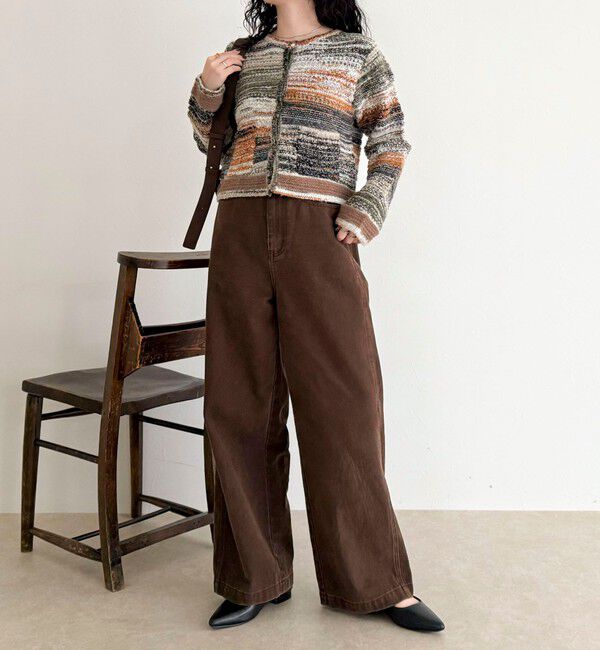 fredy emue「ツイードボーダーカーディガン」|カーディガン|