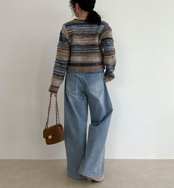 fredy emue「ツイードボーダーカーディガン」|カーディガン|