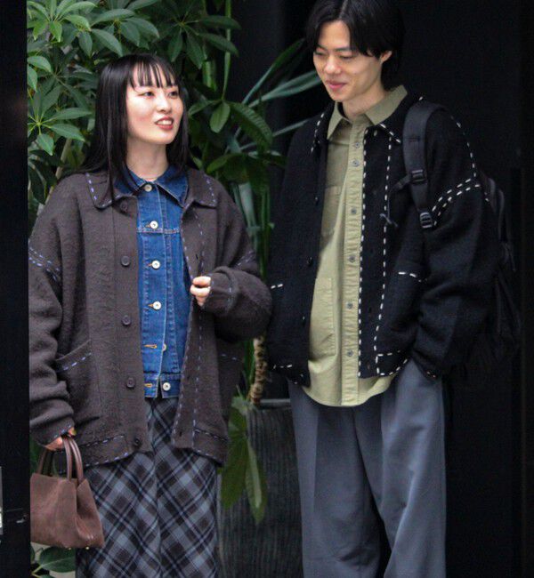 GLOSTER「【ユニセックス対応】ハンドステッチニットジャケット」|カーディガン|