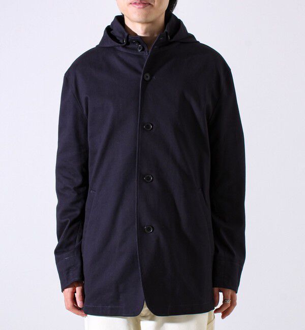 GLOSTER「【GLOSTER定番/ビジカジ対応】コードストライプ スタンドフードブルゾン」|ブルゾン・スタジャン|