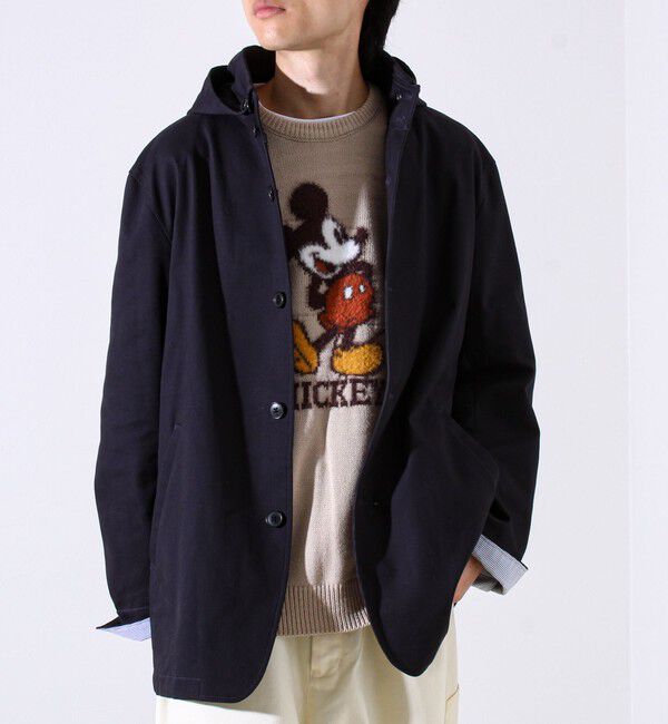 GLOSTER「【GLOSTER定番/ビジカジ対応】コードストライプ スタンドフードブルゾン」|ブルゾン・スタジャン|