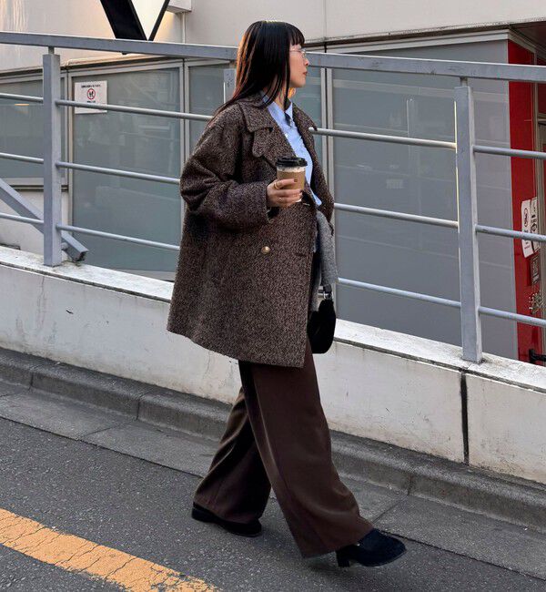 fredy emue「【リバイバル/新色追加】ウール混ミドル丈Pコート」|ピーコート|