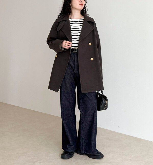 fredy emue「【リバイバル/新色追加】ウール混ミドル丈Pコート」|ピーコート|
