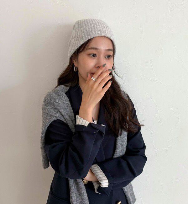 fredy emue「アンゴラ混リブニットキャップ」|ニット帽|