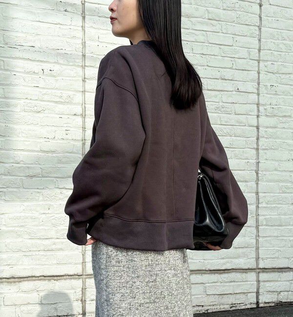 fredy emue「両面起毛モックネックスウェットプルオーバー」|スウェット・ジャージ|チャコールグレー