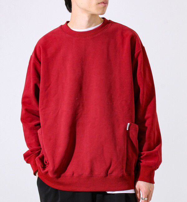 GLOSTER「【ディテールで差がつく】バックステッチサイドポケットスウェット」|スウェット・ジャージ|ボルドー