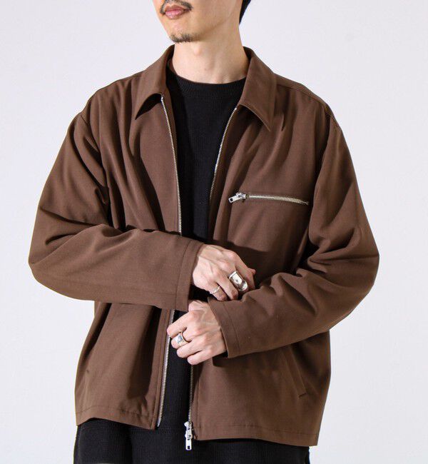 GLOSTER「【セットアップ対応】ウールライクジップジャケット」|ブルゾン・スタジャン|