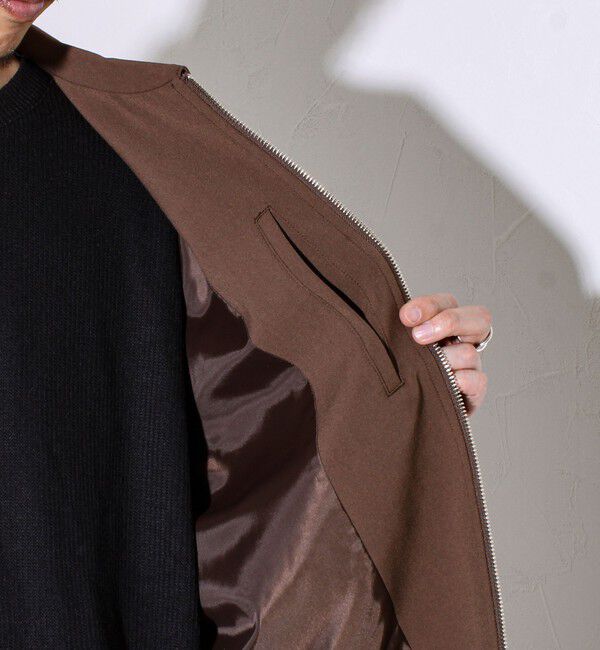 GLOSTER「【セットアップ対応】ウールライクジップジャケット」|ブルゾン・スタジャン|