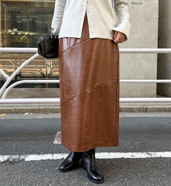fredy emue「ヴィンテージライクレザースカート」|スカート|