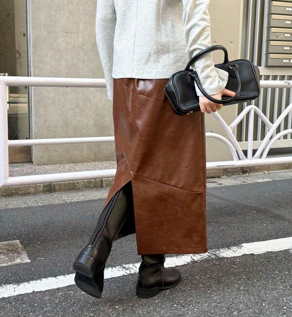 fredy emue「ヴィンテージライクレザースカート」|スカート|