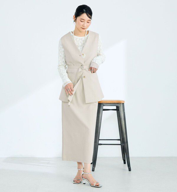 fredy emue「【セットアップ対応】パウダリーツイルイージータイトスカート」|タイト|