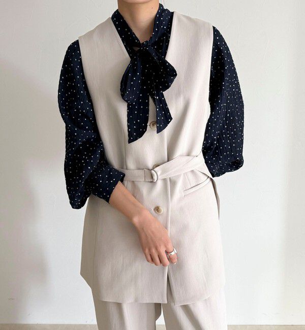 fredy emue「ハートドットボウタイブラウス」|シャツ・ブラウス|