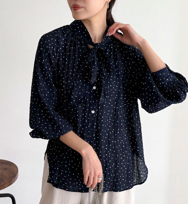 fredy emue「ハートドットボウタイブラウス」|シャツ・ブラウス|