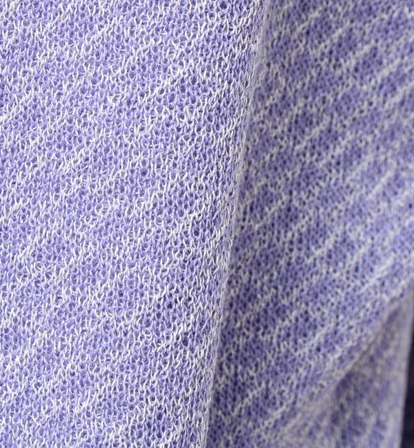 GLOSTER「【シャリ感で軽やか】バーズアイVネック crunchyカーデ」|カーディガン|