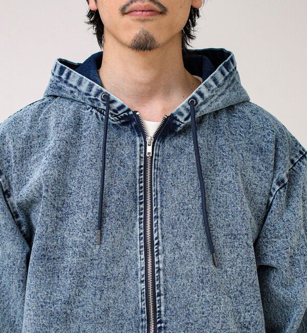 GLOSTER「【タフに着回す】キャンバス/デニム ジップパーカー」|ブルゾン・スタジャン|