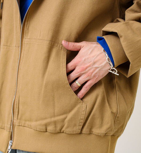 GLOSTER「【タフに着回す】キャンバス/デニム ジップパーカー」|ブルゾン・スタジャン|