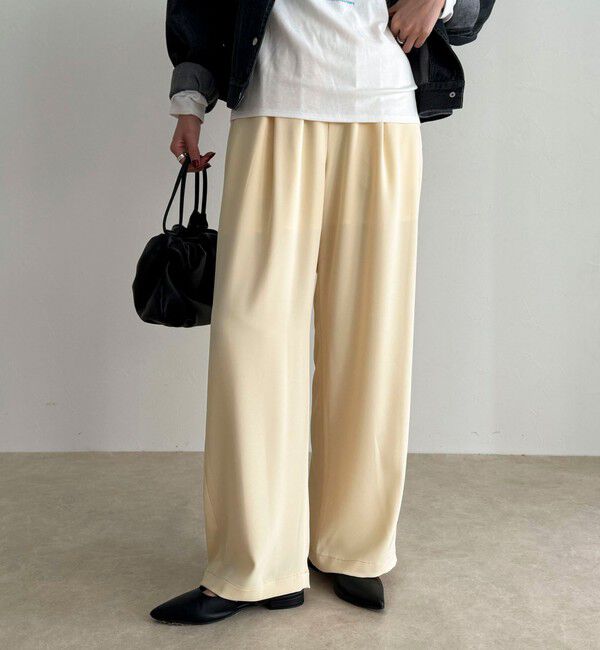 fredy emue「【ラクなのにきちんと見え】シャラリツイル イージーパンツ」|チノ|