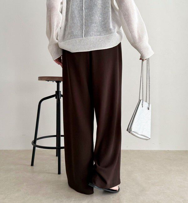 fredy emue「【ラクなのにきちんと見え】シャラリツイル イージーパンツ」|チノ|