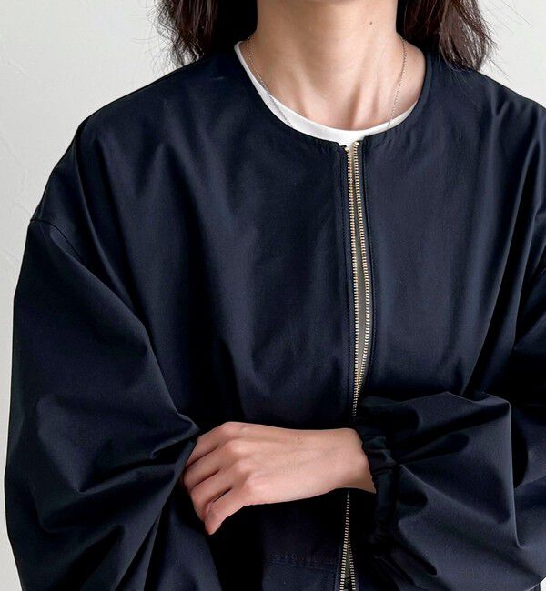 fredy emue「2WAYノーカラー撥水サーブルクロスブルゾン」|ブルゾン・スタジャン|